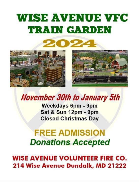 Join Us for the Annual Train Garden at Wise Ave Volunteers Fire Company!